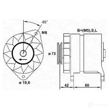 Генератор MAGNETI MARELLI 943346056010 M AR6056 H0DZHC 1047848