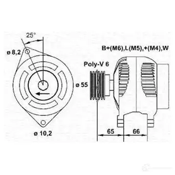 Генератор MAGNETI MARELLI O3EV36 MA R5024 943356962010 1048180 изображение 0