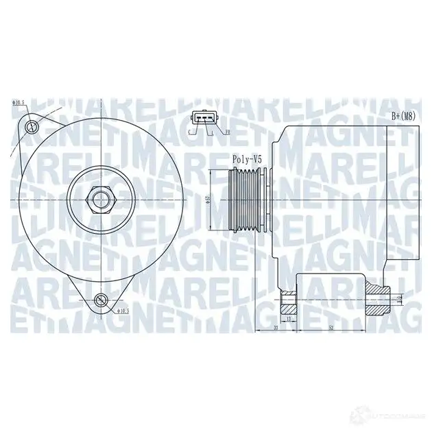 Генератор MAGNETI MARELLI AGM7I JP 063732133010 1437597972