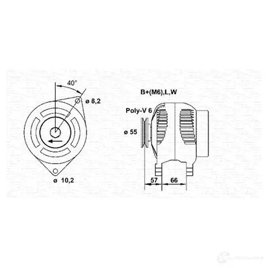 Генератор MAGNETI MARELLI 1048179 8ZRSK MA R5023 943356961010