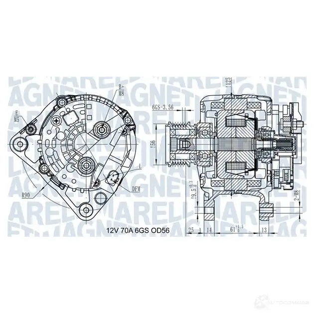 Генератор MAGNETI MARELLI 843X C 1437598596 063731502010 изображение 0