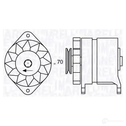 Генератор MAGNETI MARELLI 063321087010 6332 1087 1016831 MAN370