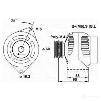 Генератор MAGNETI MARELLI NYM9V M AR6172 943346172010 1047877