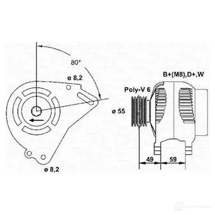 Генератор MAGNETI MARELLI 1048049 K0MT9JS MAR95 3 943356529010 изображение 0