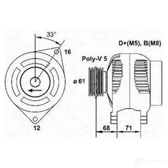 Генератор MAGNETI MARELLI MAN1111 633 21838 1016885 063321838010