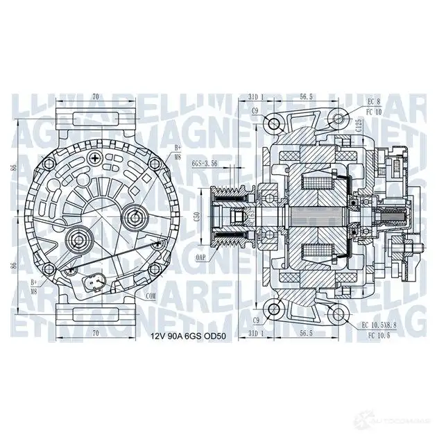 Генератор MAGNETI MARELLI V0CX E 063731439210 1437603873 изображение 0