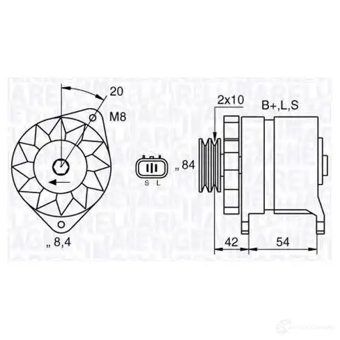 Генератор MAGNETI MARELLI 063532604010 1193731171 MAN2604 63532 604