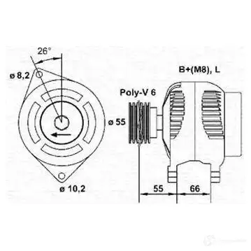 Генератор MAGNETI MARELLI 1047896 943354076010 MA R7076 OHH6K8G