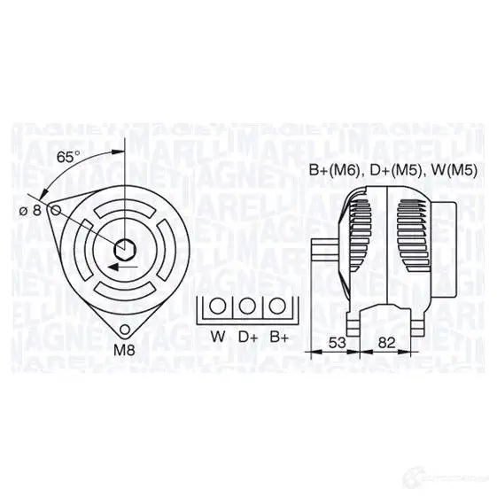 Генератор MAGNETI MARELLI MAN7460 1016985 633774 60 063377460010 изображение 0