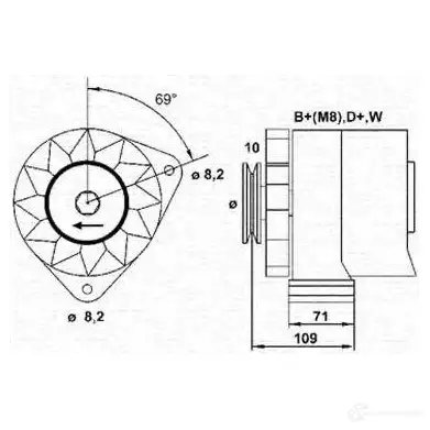 Генератор MAGNETI MARELLI CPFWQQ 1193814184 MA R5583 943355083010 изображение 0