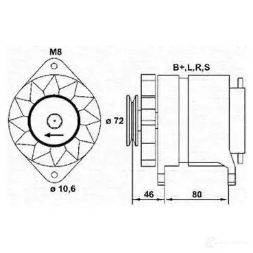 Генератор MAGNETI MARELLI 1193814342 MAR5 151 3W6XGO 943356392010