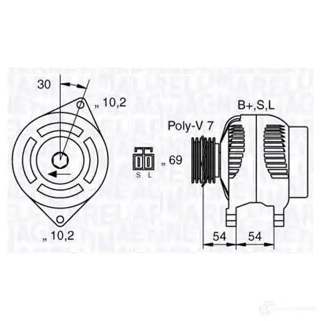 Генератор MAGNETI MARELLI MAN2627 1193731224 6353 2627 063532627010