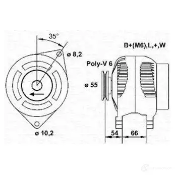 Генератор MAGNETI MARELLI 1047953 MAR50 60 40OF0T 943356102010