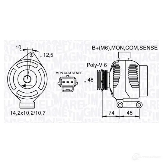 Генератор MAGNETI MARELLI 6337741 0 1016964 063377410010 944390900400