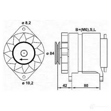 Генератор MAGNETI MARELLI 1193814233 943355170010 MAR56 70 ZQUJXK изображение 0