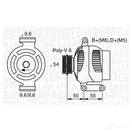 Генератор MAGNETI MARELLI 1016954 63377024 063 377024010 063377024010 изображение 0