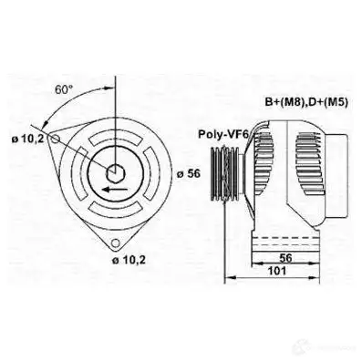 Генератор MAGNETI MARELLI L7ZGO 6141728 943355089010 MA R5589 изображение 0