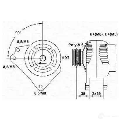 Генератор MAGNETI MARELLI QA4LZ MA R5502 943355002010 1047905