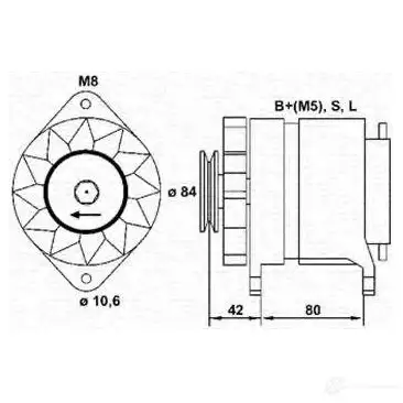 Генератор MAGNETI MARELLI M AR6092 301RG 943346092010 1047860