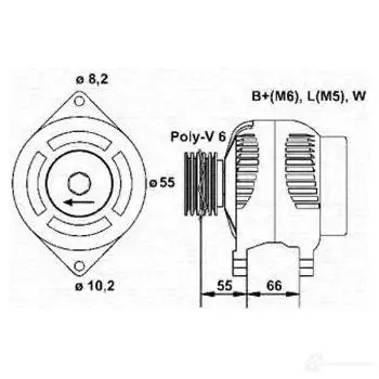 Генератор MAGNETI MARELLI 6D8WTF 943354083010 MAR7 083 1047897