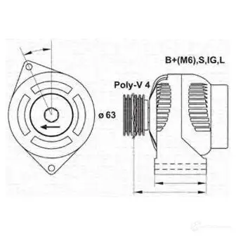 Генератор MAGNETI MARELLI 943346008010 1193814054 MAR600 8 Z5VIH