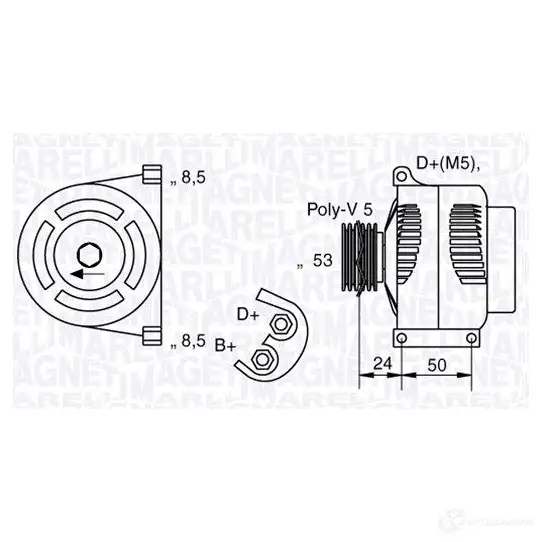Генератор MAGNETI MARELLI 63377 009 944390903220 1016943 063377009010