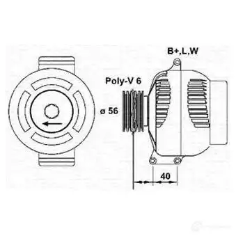 Генератор MAGNETI MARELLI H1GIPR 6142042 943355196010 M AR5696 изображение 0