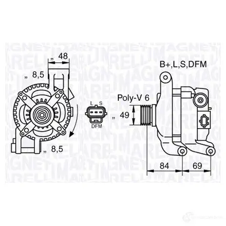 Генератор MAGNETI MARELLI 063377 417010 63377417 063377417010 1016970