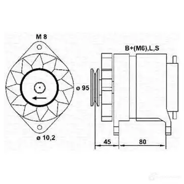 Генератор MAGNETI MARELLI MAR 5668 6141966 943355168010 WS4ST изображение 0