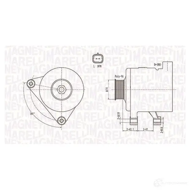 Генератор MAGNETI MARELLI 9 44390901100 1193731807 063731498010 MQA1498 изображение 0