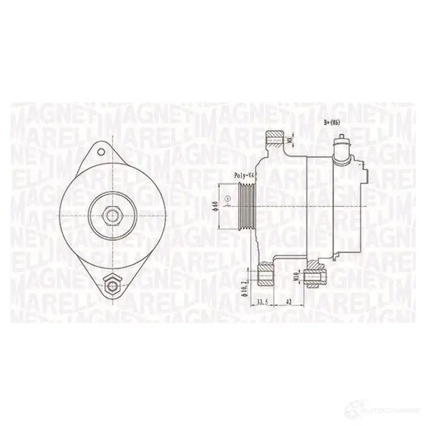 Генератор MAGNETI MARELLI 063731595010 0633 77438010 1193731846 944390458210
