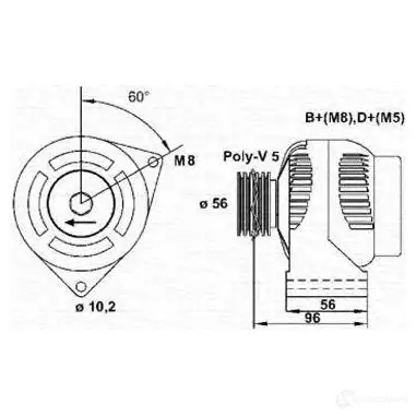 Генератор MAGNETI MARELLI MAR615 4 943346154010 ULXWZ6 1047875