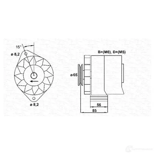 Генератор MAGNETI MARELLI 1048798 5MPWQHK 944356732010 MRA7 3201