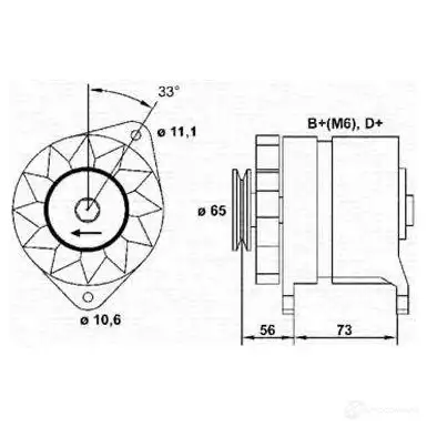 Генератор MAGNETI MARELLI MAR88 5 1048151 943356848010 95OHP2C