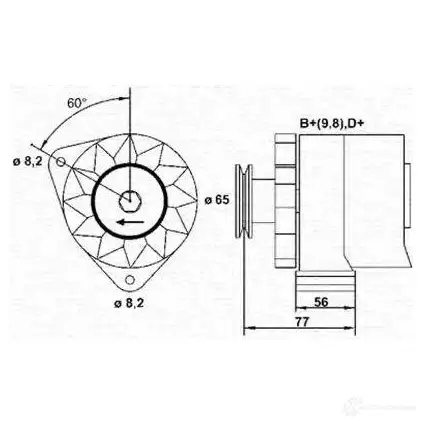 Генератор MAGNETI MARELLI 7ZB66N MAR56 4 1048101 943356668010 изображение 0