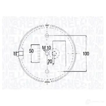 Пневмоподушка MAGNETI MARELLI 2042 41CFG Y5SBWAQ 030607020185 1015757 изображение 0