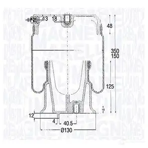 Пневмоподушка MAGNETI MARELLI 2042 41CFG Y5SBWAQ 030607020185 1015757 изображение 1