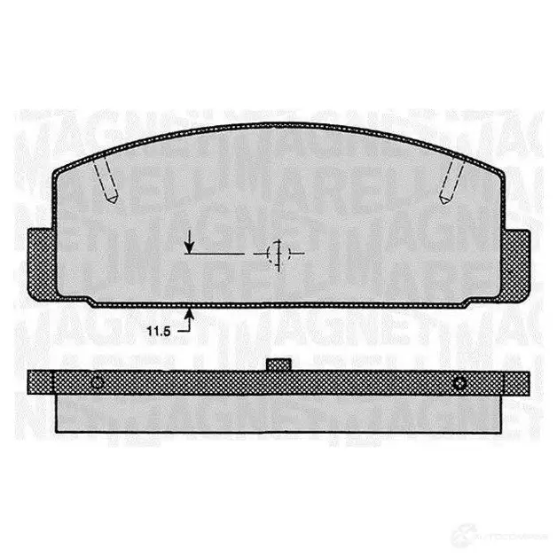 Тормозные колодки дисковые, комплект MAGNETI MARELLI 363702160 524 1037322 PF0294 363916060294