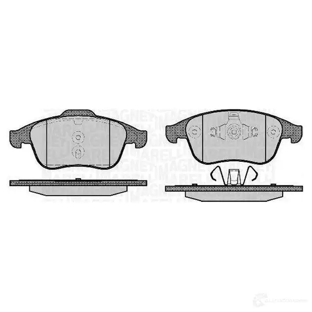 Тормозные колодки дисковые, комплект MAGNETI MARELLI 7TFA54 1037686 363916060672 P F0672