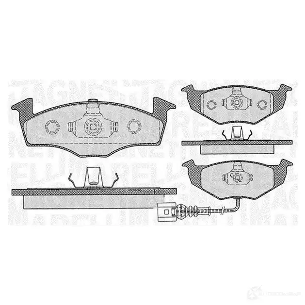 Тормозные колодки, комплект MAGNETI MARELLI T1287MM P F0396 363916060396 1037423