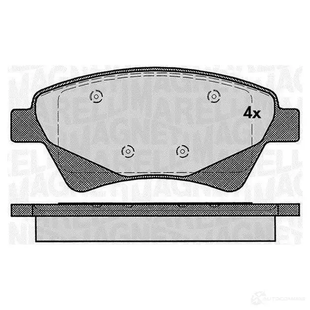 Тормозные колодки дисковые, комплект MAGNETI MARELLI 3637 00201373 363916060380 1037407 PF0380