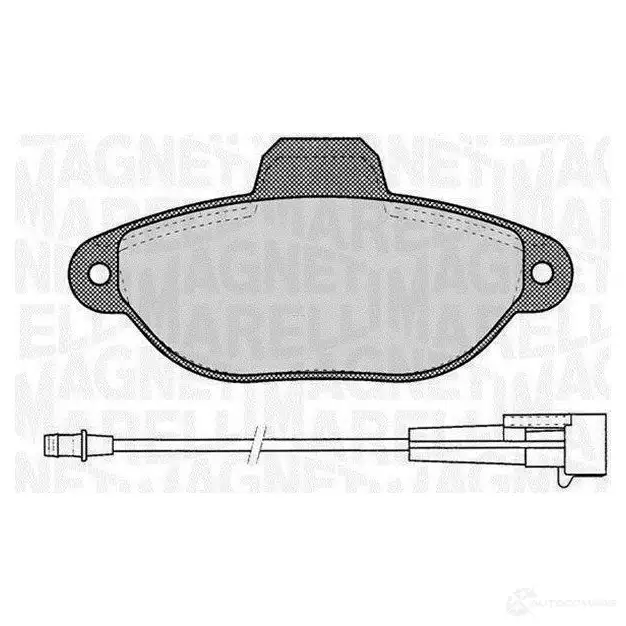 Тормозные колодки дисковые, комплект MAGNETI MARELLI 363916060218 PF0218 1037247 3 63700209030