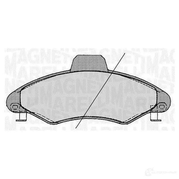 Тормозные колодки дисковые, комплект MAGNETI MARELLI 1037275 PF0247 363916060247 3 63702161056