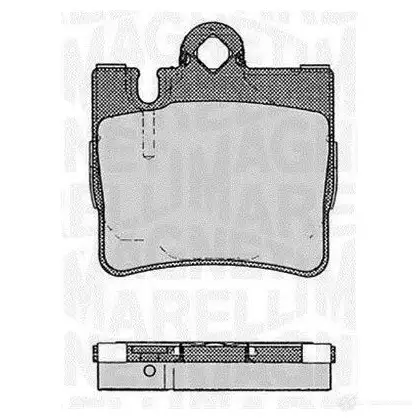 Тормозные колодки дисковые, комплект MAGNETI MARELLI PF0584 363916060584 3637021613 14 1037603