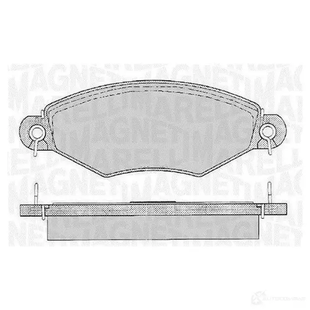Тормозные колодки дисковые, комплект MAGNETI MARELLI 363916060512 8NIBML P F0512 1037531