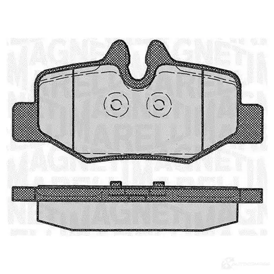 Тормозные колодки дисковые, комплект MAGNETI MARELLI PF0330 36370 2161425 363916060330 1037358