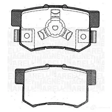 Тормозные колодки дисковые, комплект MAGNETI MARELLI D4QWZT 363916060463 PF 0463 1037484