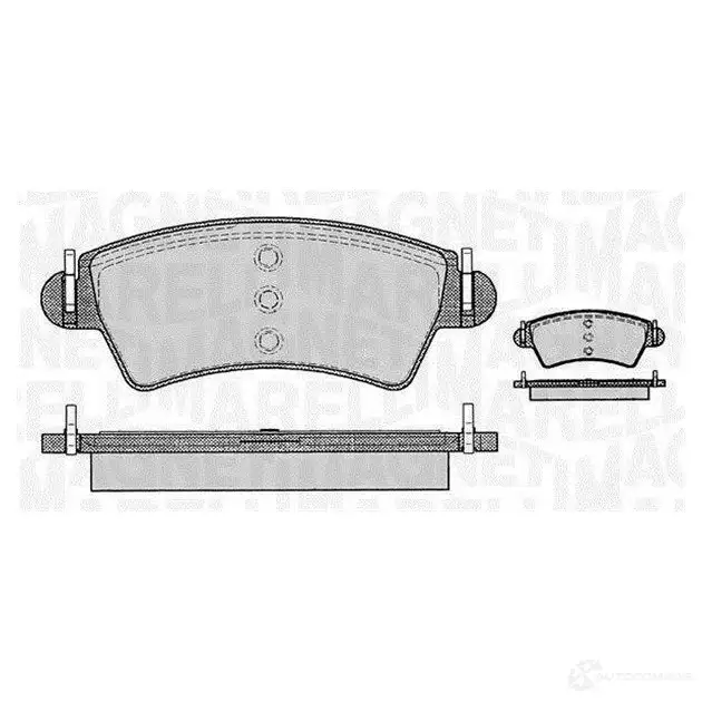 Тормозные колодки дисковые, комплект MAGNETI MARELLI 363916060538 T1295MM PF 0538 1037557