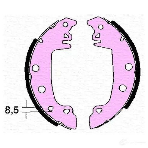 Тормозные колодки, комплект MAGNETI MARELLI 1038448 2186 6 21868 430216170408 изображение 0
