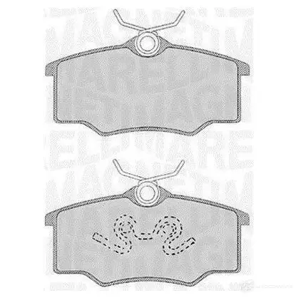 Тормозные колодки дисковые, комплект MAGNETI MARELLI 363916060531 T1352MM 1037550 PF0 531